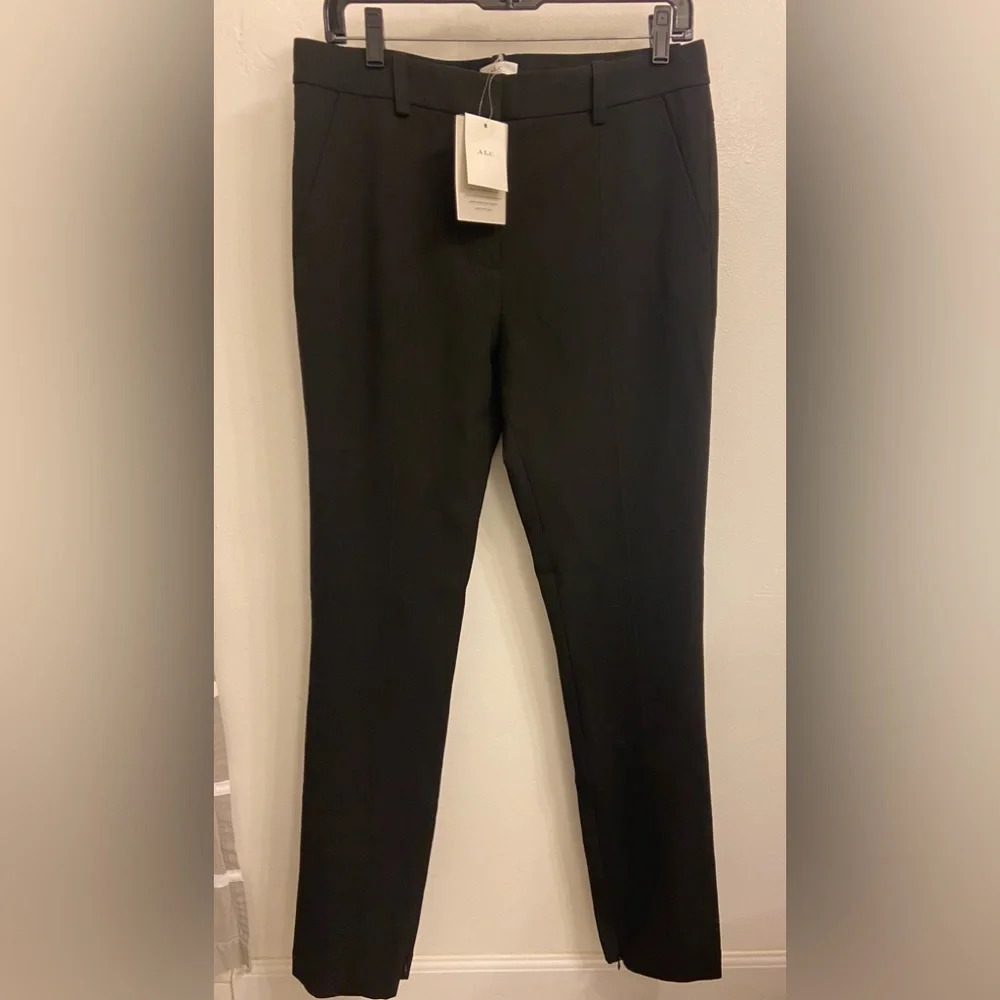 A.L.C Straight Leg Zipper Ankle Black Pants Size 6